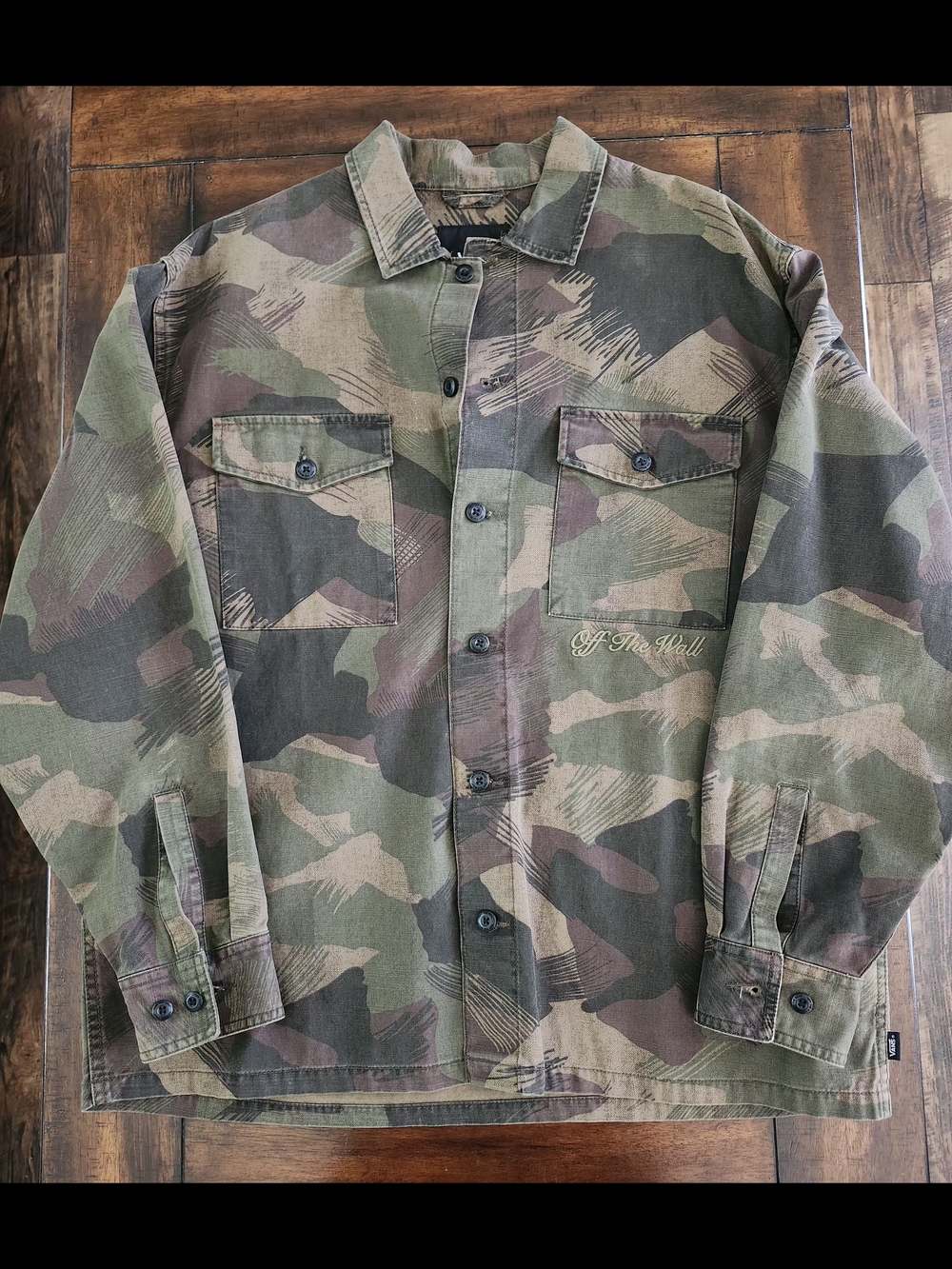 Van's Men's Camouflage Military Overshirt Jacket - Green Camo